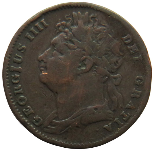 1826 King George IV Farthing Coin - Great Britain