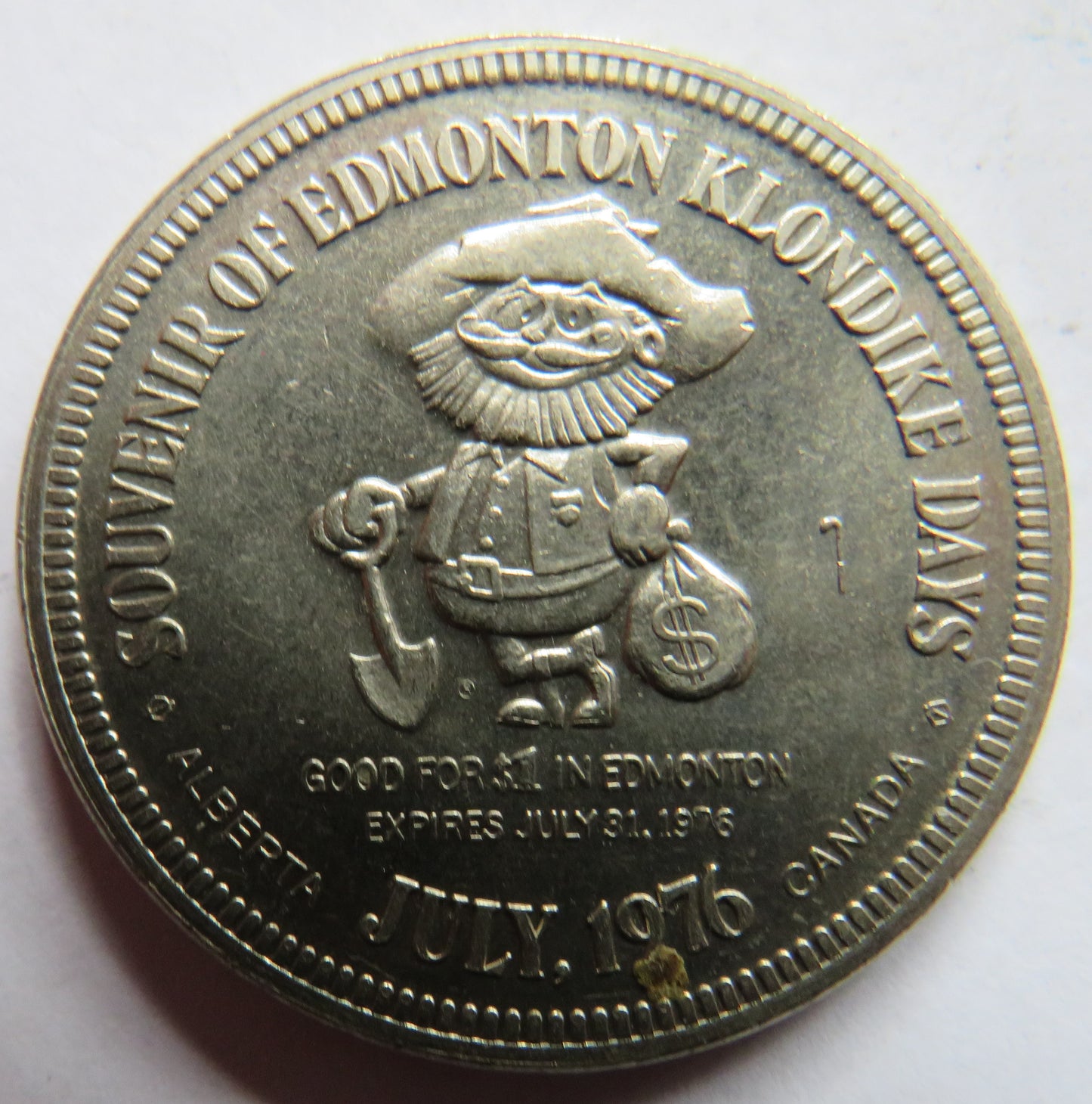 1976 Souvenir of Edmonton Klondike Days $1 Token