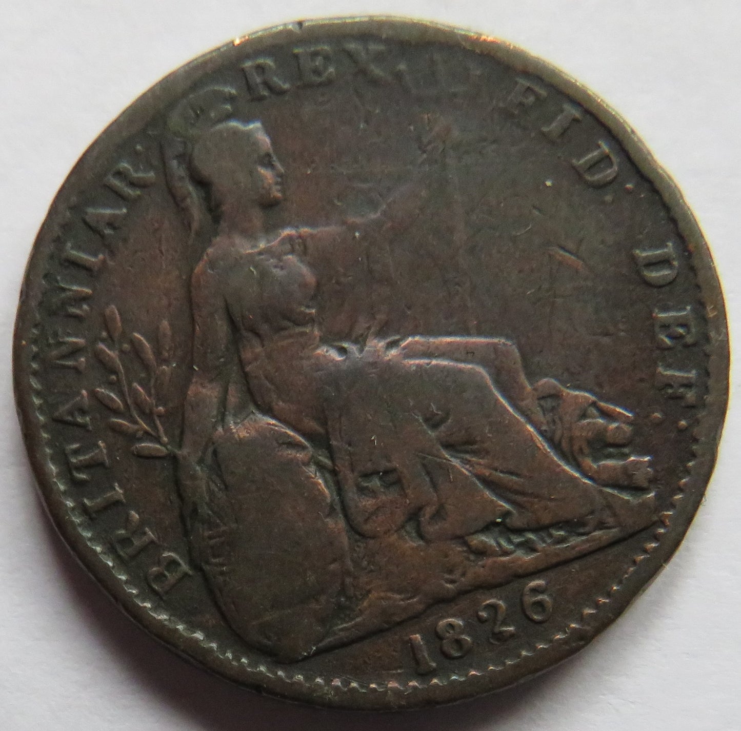 1826 King George IV Farthing Coin - Great Britain