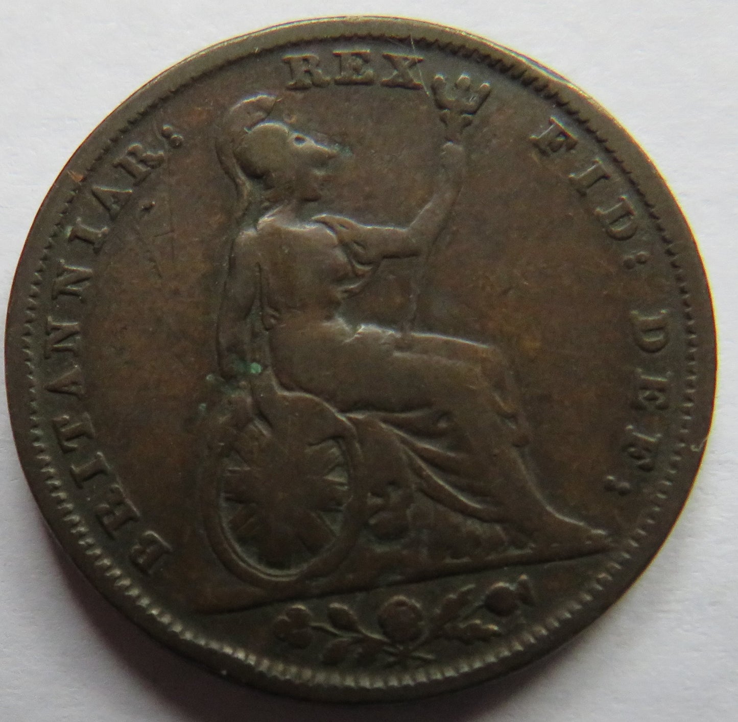 1828 King George IV Farthing Coin - Great Britain