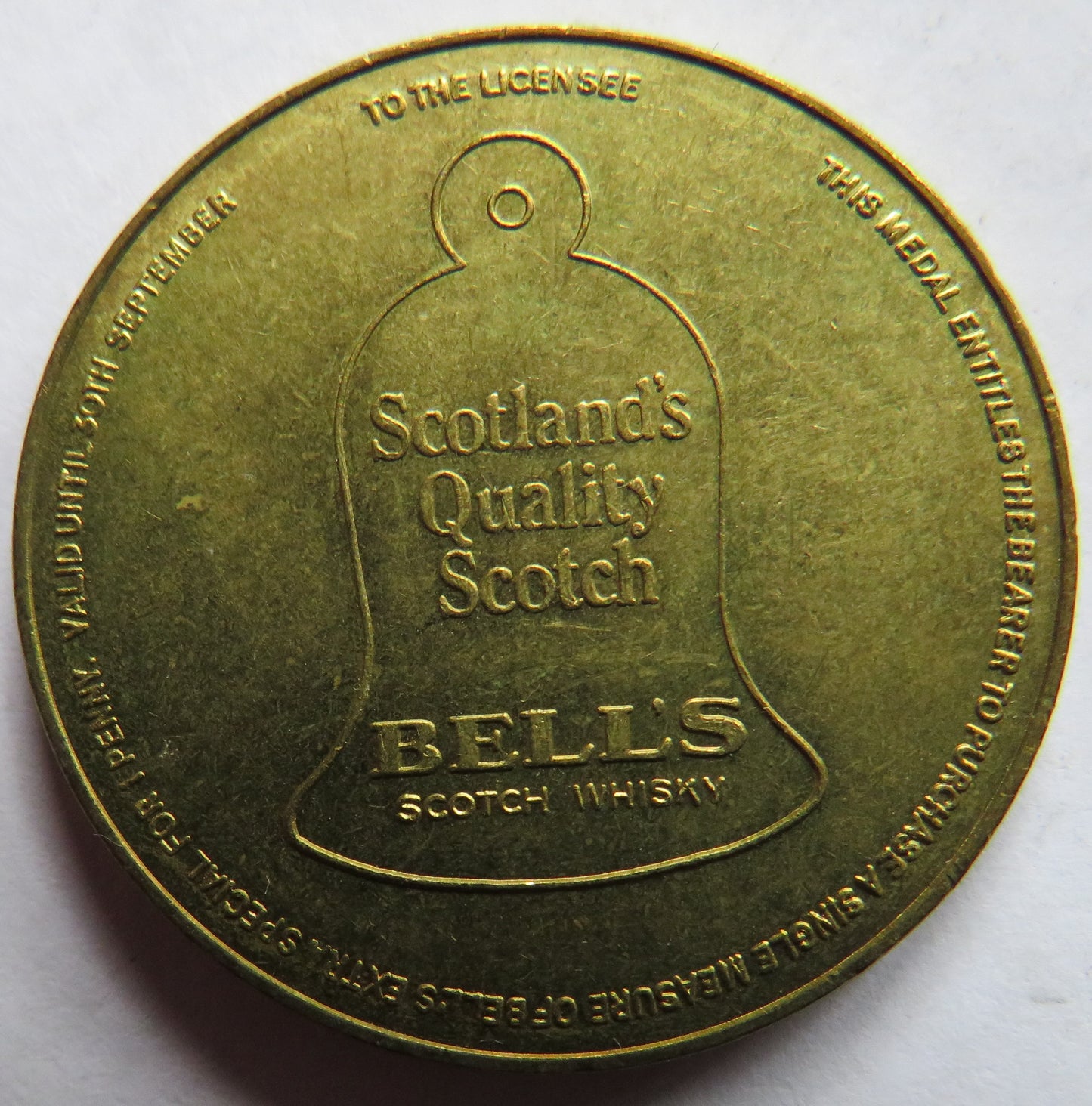 Vintage Bell's Scottish Open Token / Medal