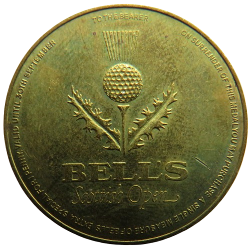 Vintage Bell's Scottish Open Token / Medal