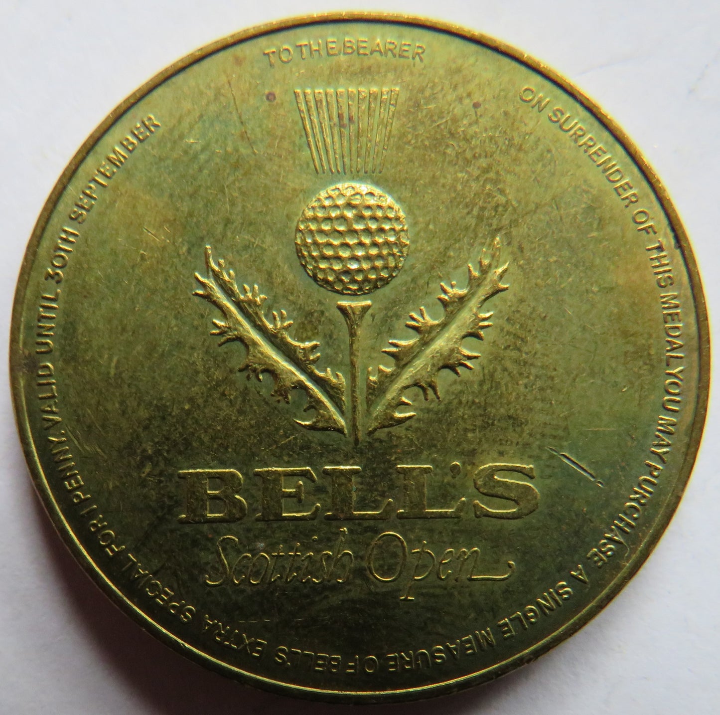Vintage Bell's Scottish Open Token / Medal