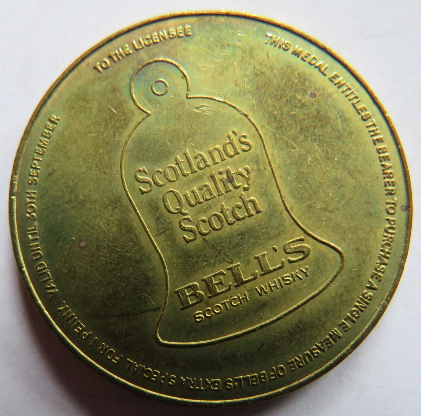 Vintage Bell's Scottish Open Token / Medal