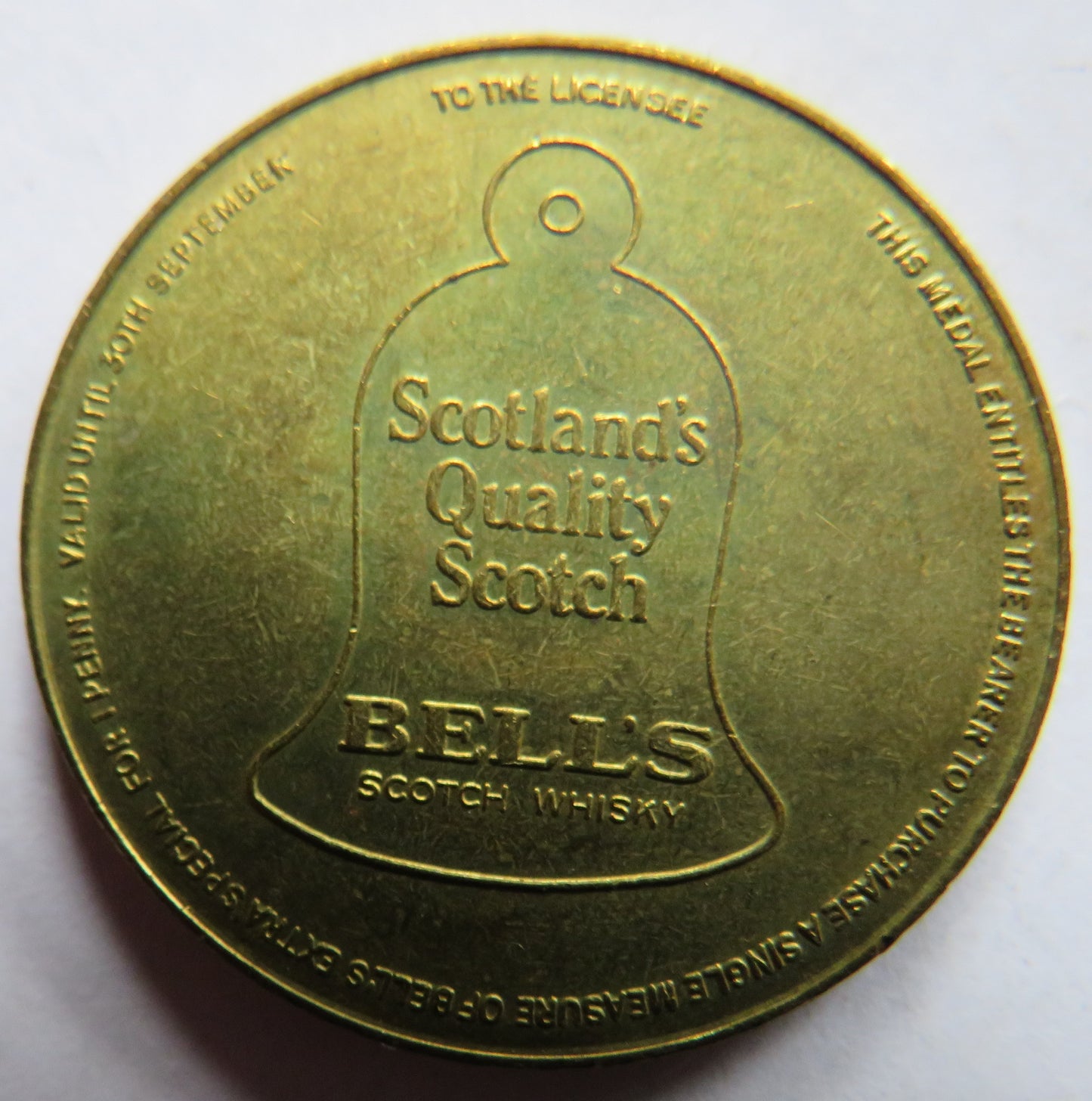 Vintage Bell's Scottish Open Token / Medal