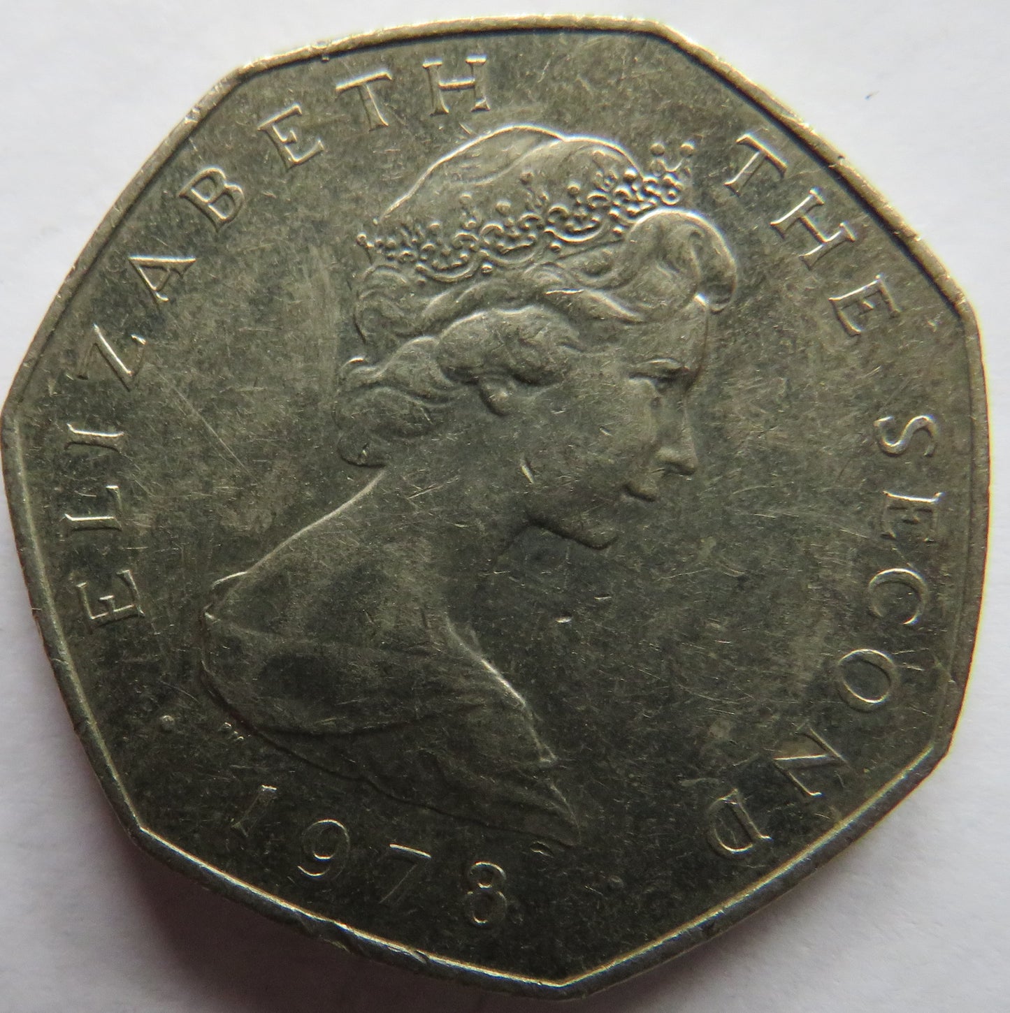1978 Isle of Man 50p Fifty Pence Coin Viking Longboat