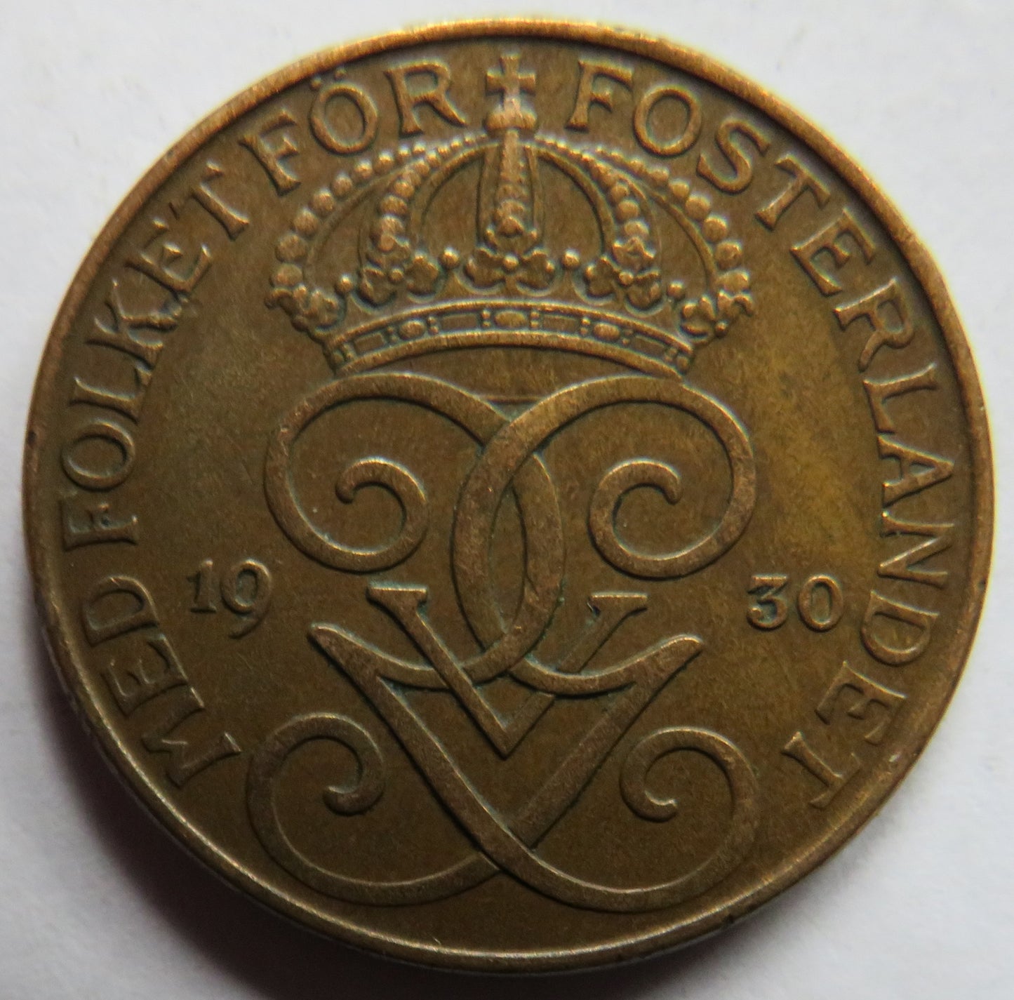 1930 Sweden 5 Öre / Ore Coin