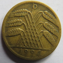 Load image into Gallery viewer, 1924-D Germany - Weimar Republic 10 Rentenpfennig Coin
