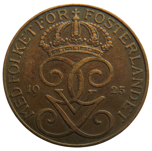 1925 Sweden 5 Öre / Ore Coin