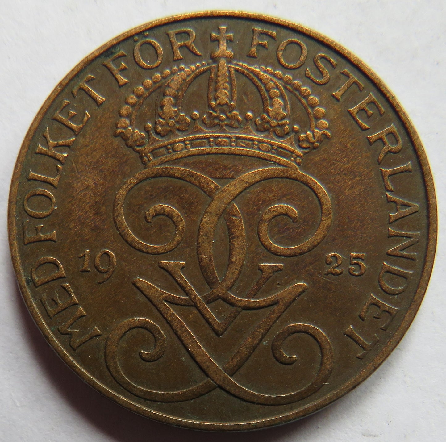 1925 Sweden 5 Öre / Ore Coin