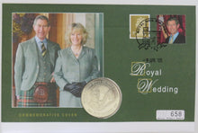 Load image into Gallery viewer, 1998 £5 Coin &amp; Stamp Cover Royal Wedding
