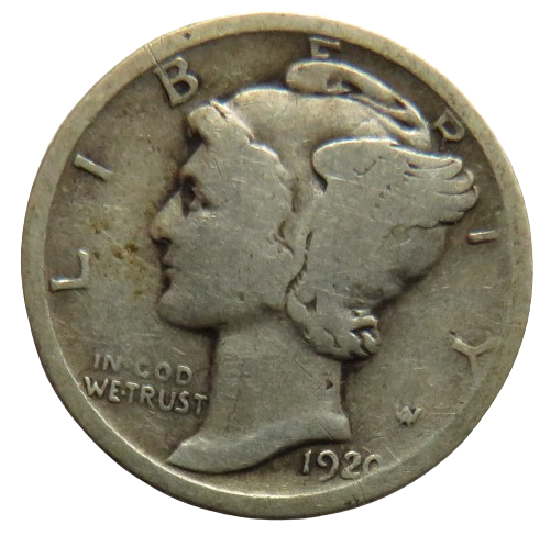 1920 USA Silver Mercury Dime Coin