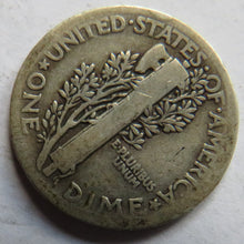 Load image into Gallery viewer, 1920 USA Silver Mercury Dime Coin
