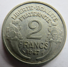 Load image into Gallery viewer, 1947 France 2 Francs Coin
