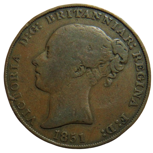 1851 Queen Victoria States of Jersey 1/13th Shilling Coin