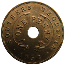 Load image into Gallery viewer, 1952 Southern Rhodesia One Penny Coin
