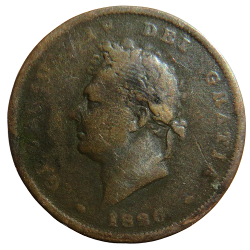 1826 King George IV One Penny Coin - Great Britain