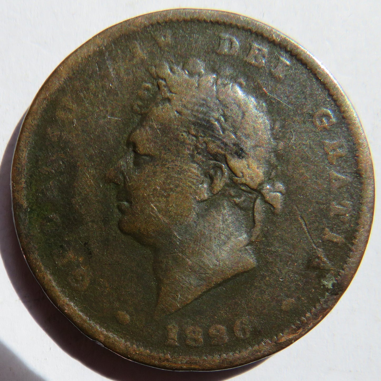 1826 King George IV One Penny Coin - Great Britain