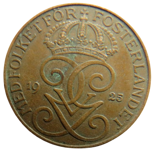 1925 Sweden 5 Öre / Ore Coin