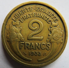 Load image into Gallery viewer, 1933 France 2 Francs Coin
