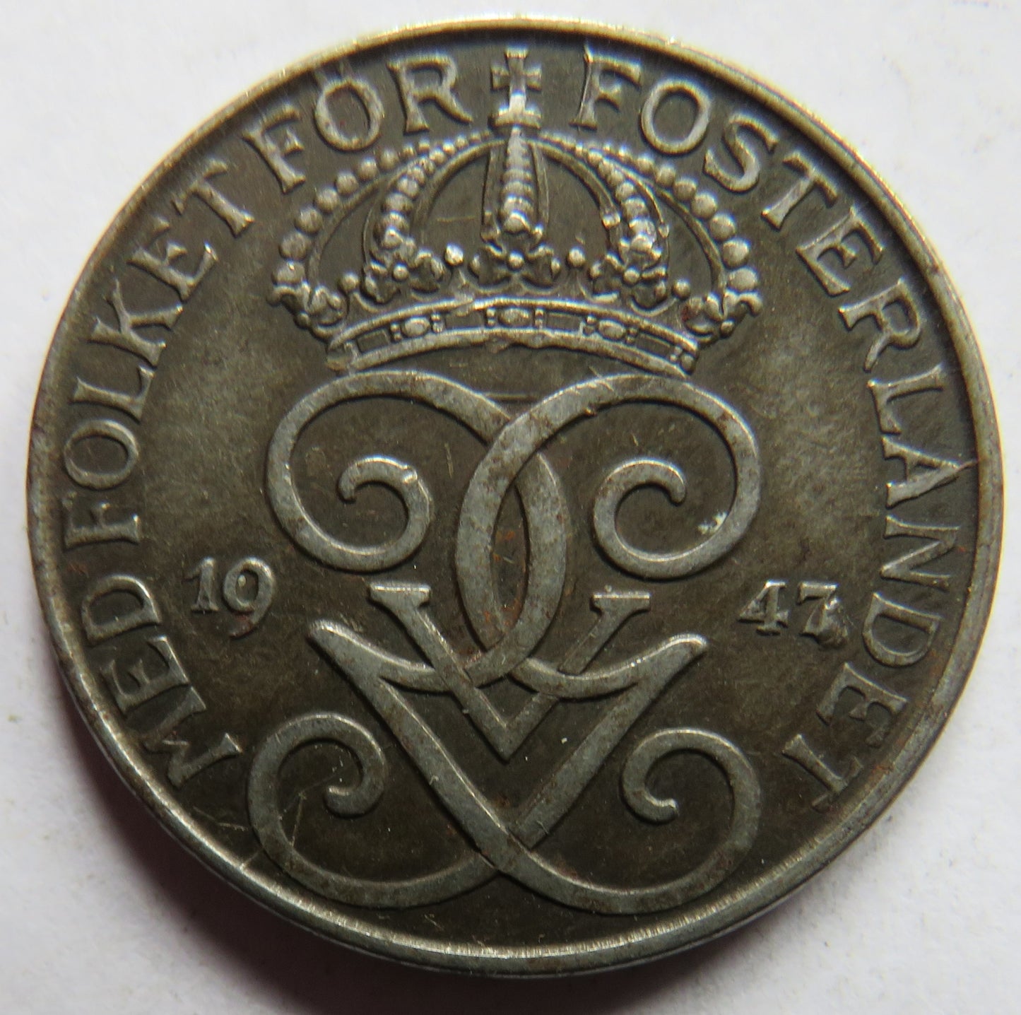 1947 Sweden 5 Öre / Ore Coin