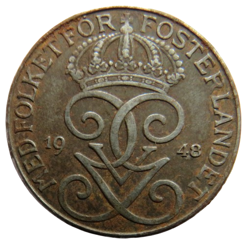 1948 Sweden 5 Öre / Ore Coin