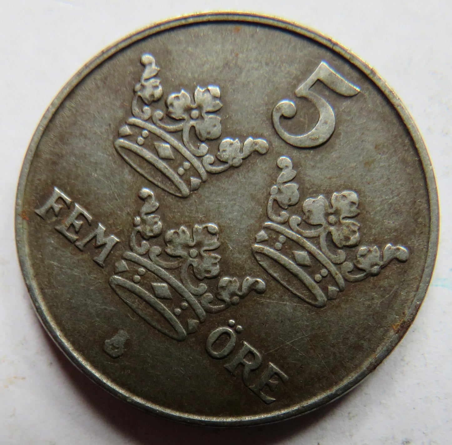 1944 Sweden 5 Öre / Ore Coin