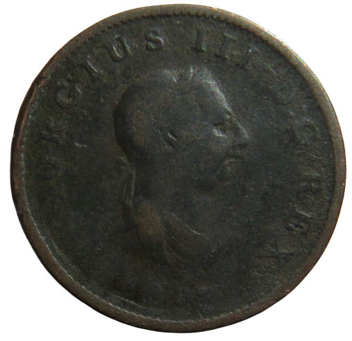 1807 King George III Halfpenny Coin - Great Britain
