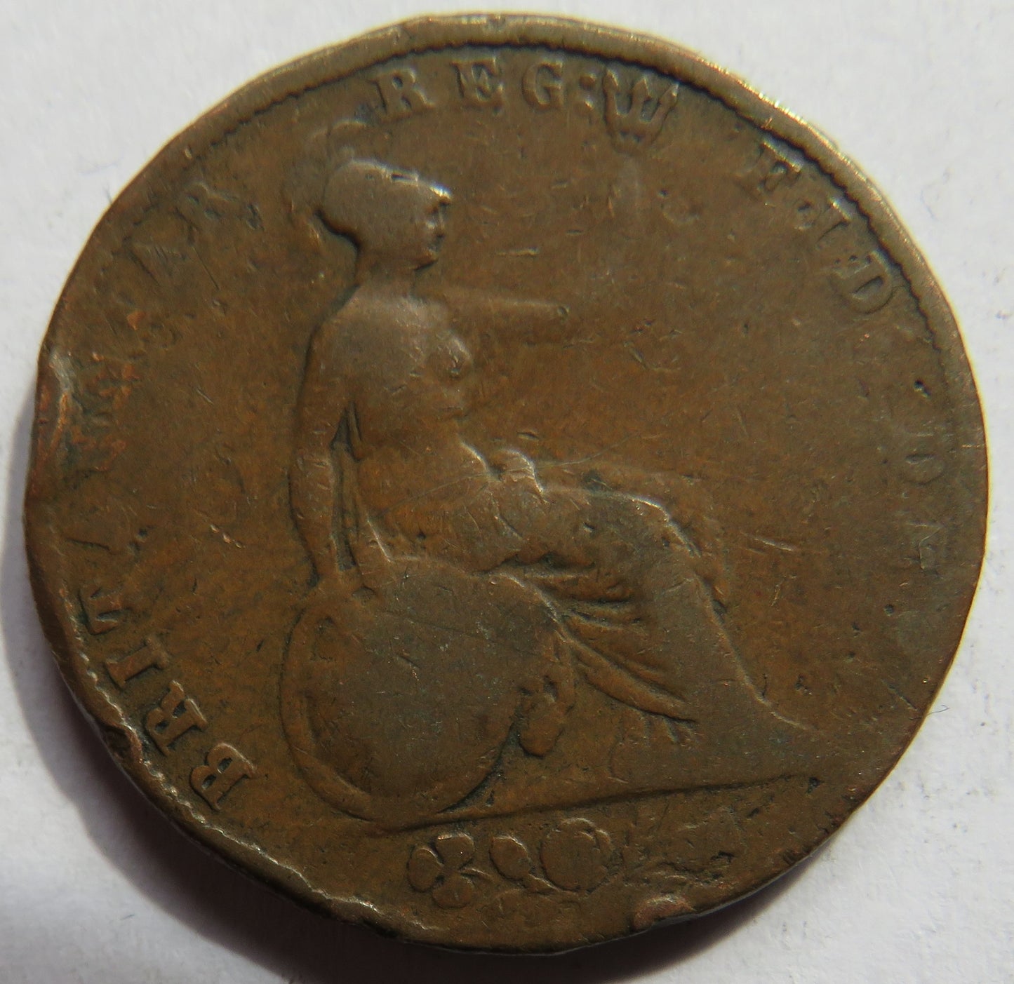 1854 Queen Victoria Halfpenny Coin - Great Britain