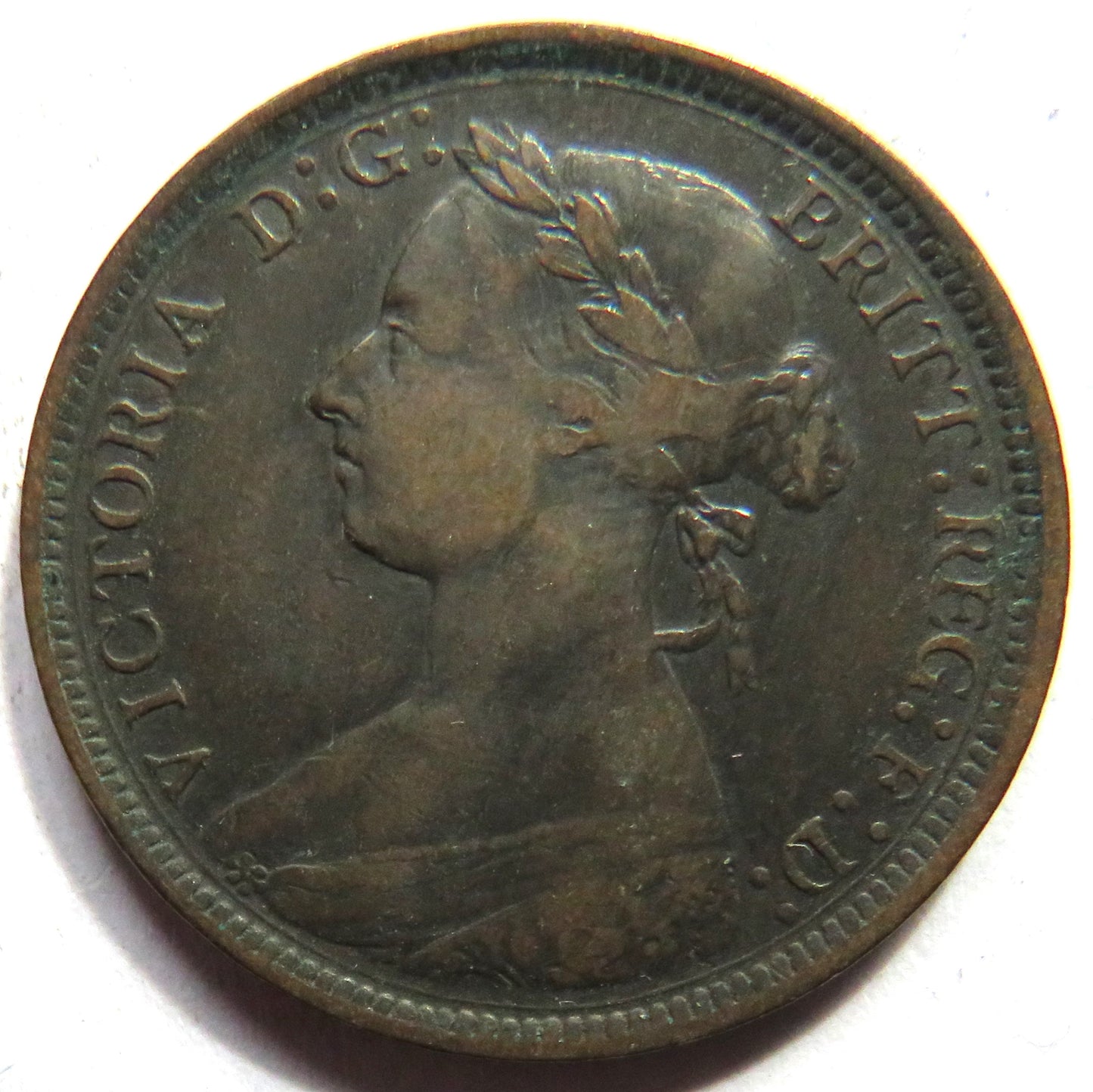 1890 Queen Victoria Halfpenny Coin - Great Britain