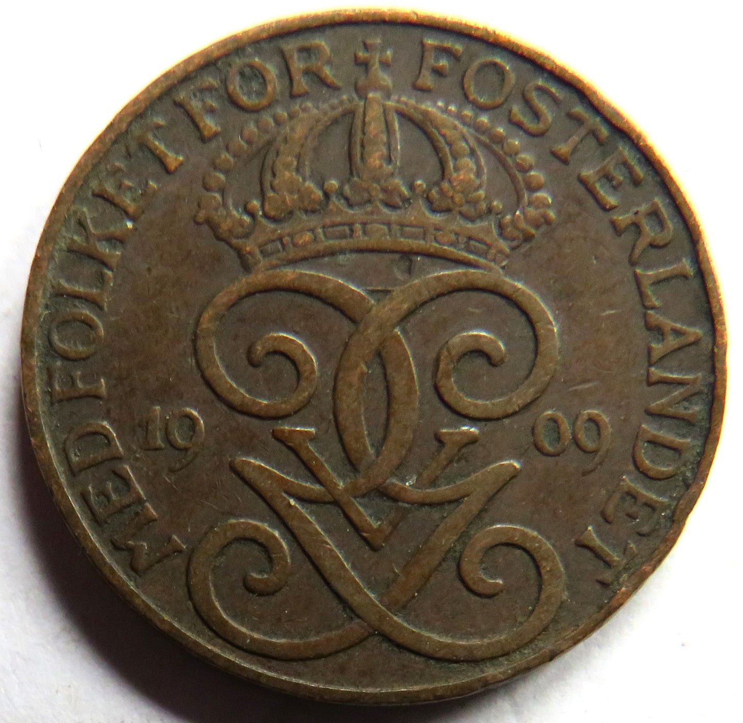 1909 Sweden 2 Öre / Ore Coin