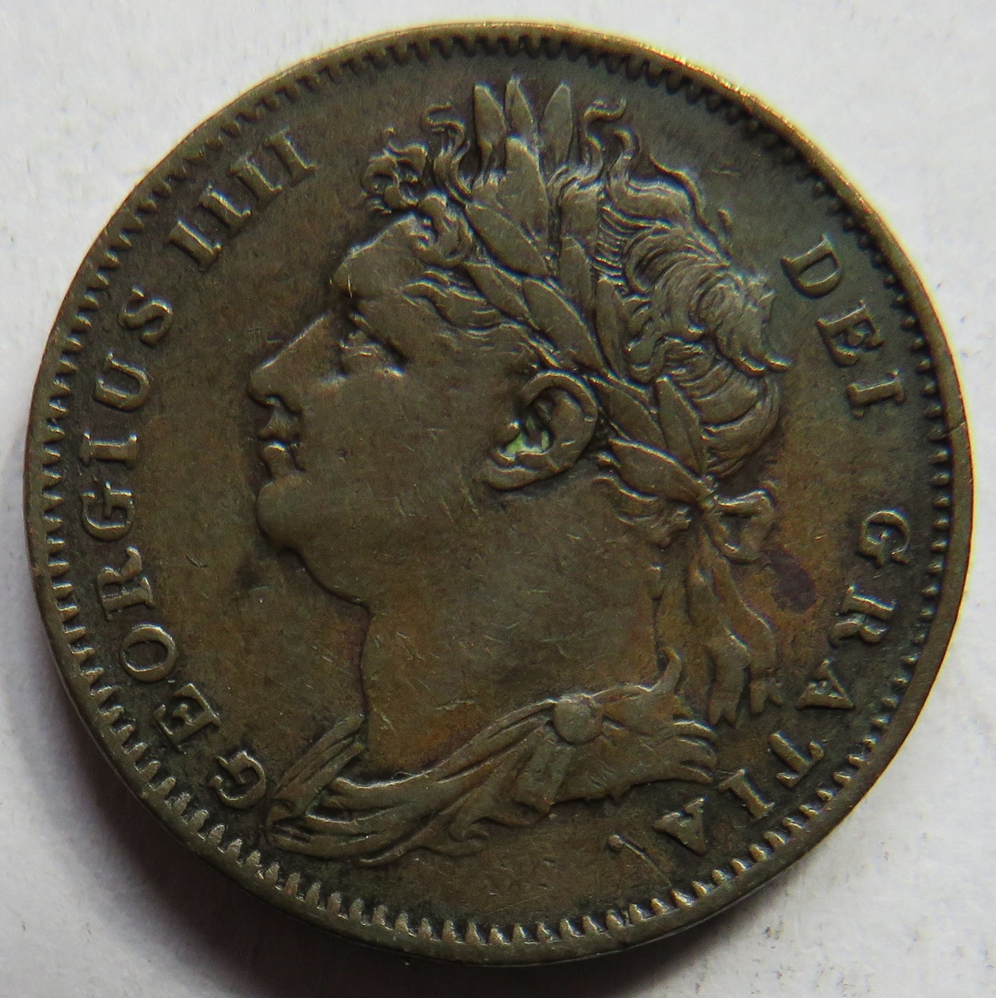 1822 King George IV Farthing Coin - Great Britain
