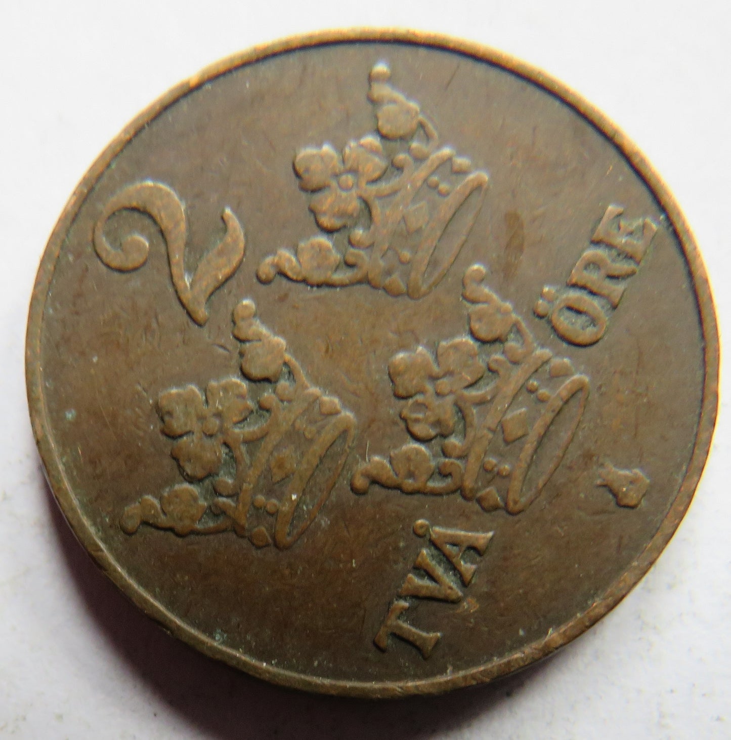 1909 Sweden 2 Öre / Ore Coin