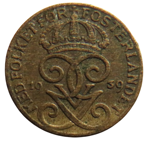 1939 Sweden One Ore Coin
