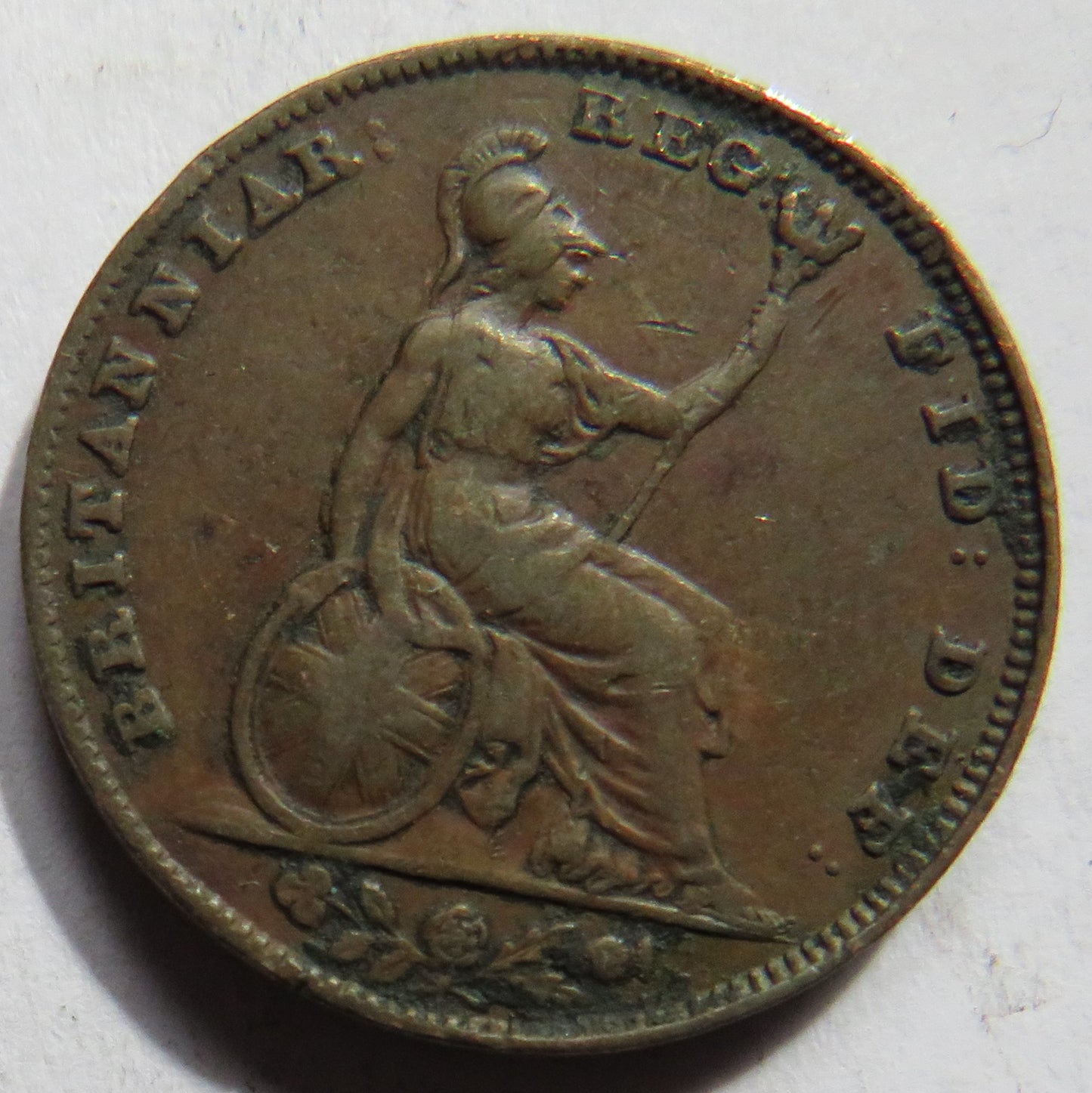 1841 Queen Victoria Young Head Farthing Coin - Great Britain