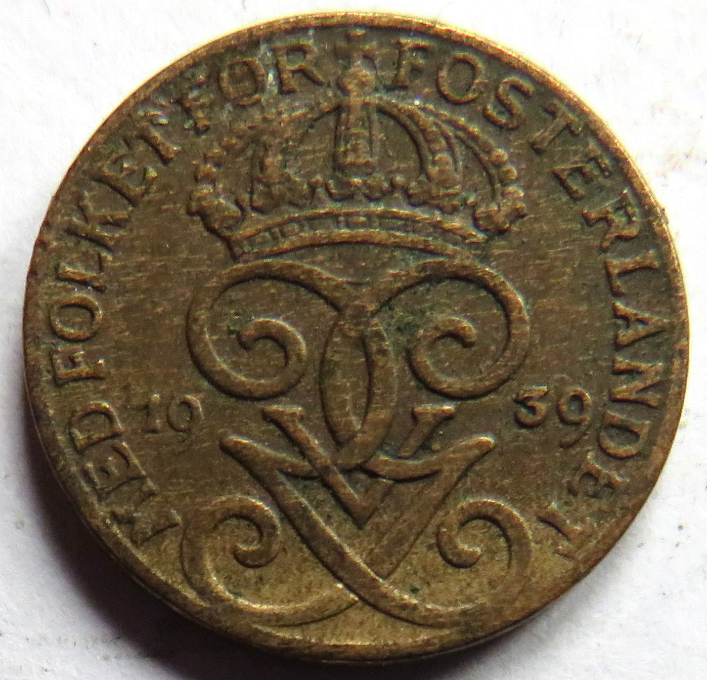 1939 Sweden One Ore Coin