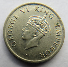 Load image into Gallery viewer, 1947 King George VI India 1/4 Rupee Coin
