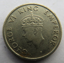 Load image into Gallery viewer, 1946 King George VI India 1/4 Rupee Coin
