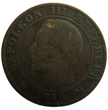 Load image into Gallery viewer, 1856-B France Napoleon III 5 Centimes Coin
