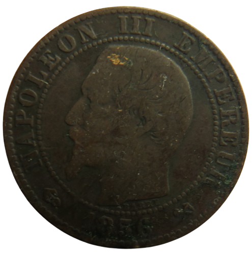 1856-B France Napoleon III 5 Centimes Coin