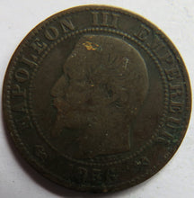 Load image into Gallery viewer, 1856-B France Napoleon III 5 Centimes Coin
