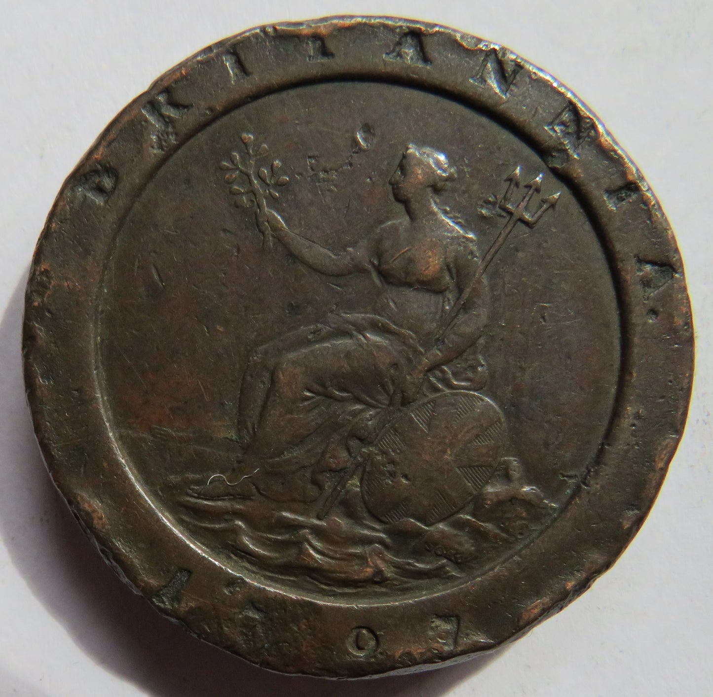 1797 King George III Cartwheel Twopence Coin - Great Britain