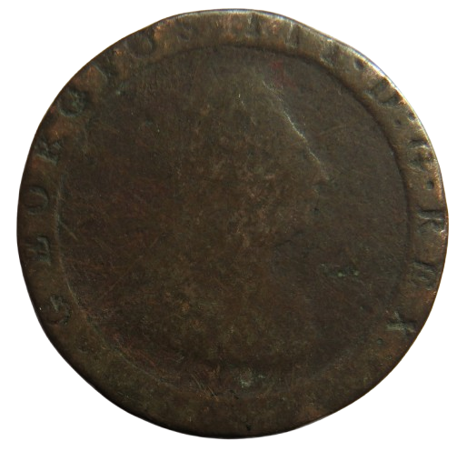 1797 King George III Cartwheel One Penny Coin - Great Britain