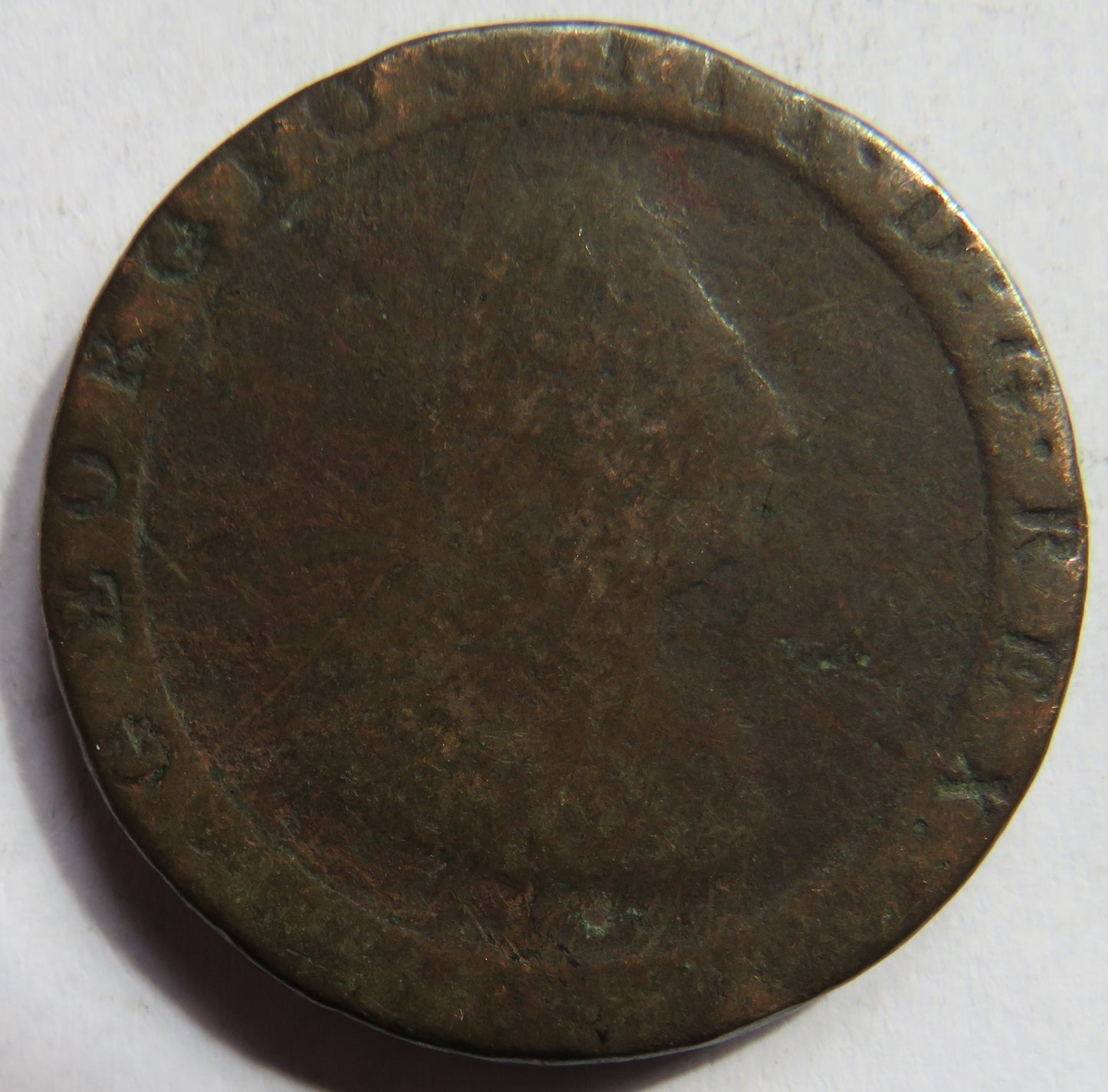 1797 King George III Cartwheel One Penny Coin - Great Britain