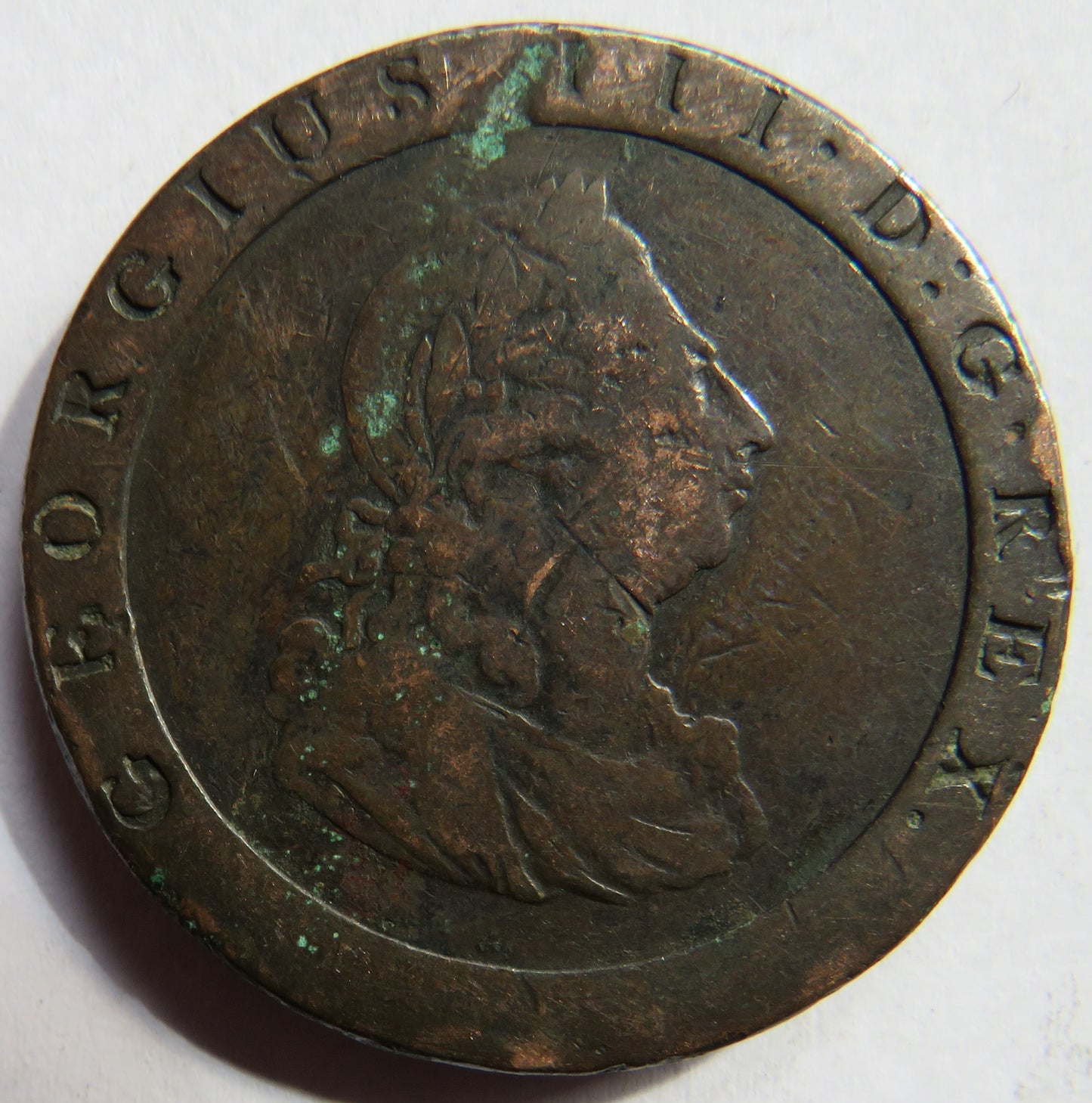 1797 King George III Cartwheel One Penny Coin - Great Britain