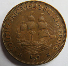 Load image into Gallery viewer, 1942 King George VI South Africa Halfpenny Coin
