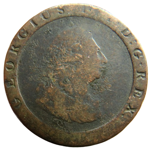 1797 King George III Cartwheel One Penny Coin - Great Britain