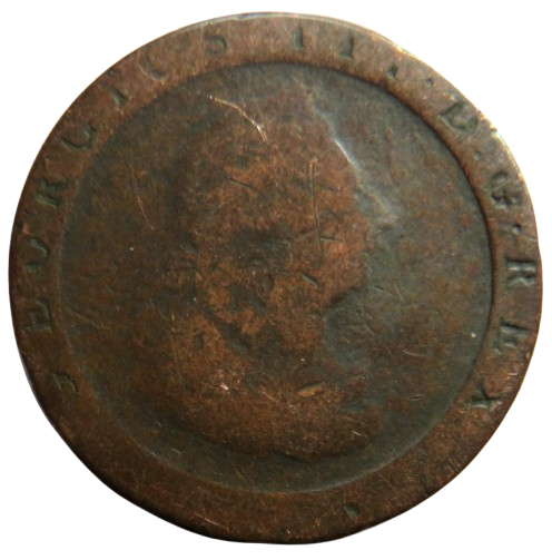 1797 King George III Cartwheel One Penny Coin - Great Britain