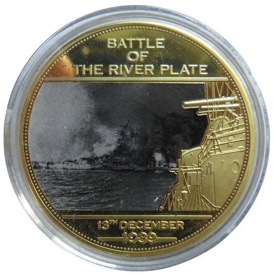 1939-2014 75th Anniversary of WWII Commemorative Coin Battle of the River Plate