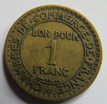 Load image into Gallery viewer, 1923 France One Franc Coin
